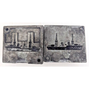 A.C. Gilbert Kaster Lead Mold Battle Ship